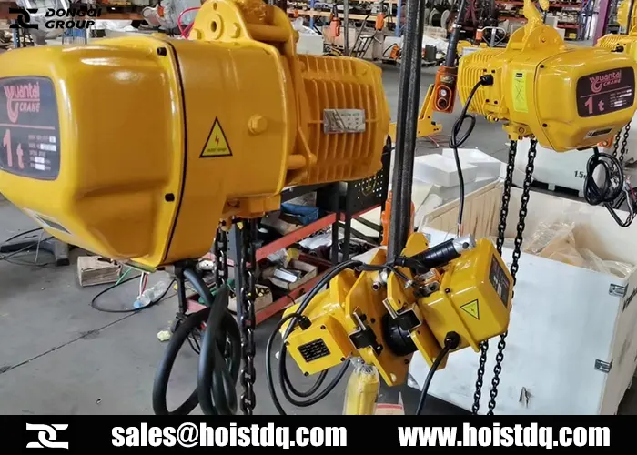 Trolley Hoist For Sale: 1 Ton Electric Chain Hoist for Sale to Russia