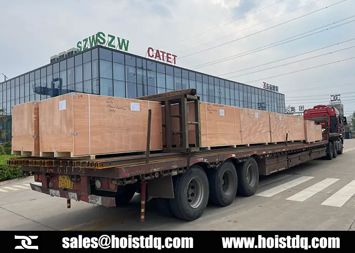 10 ton low headroom european hoist exported to hong kong