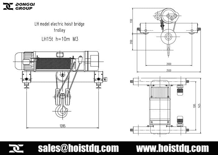 15 ton hoist trolley design drawing