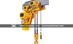 2 ton low headroom hoist with 2 chain falls