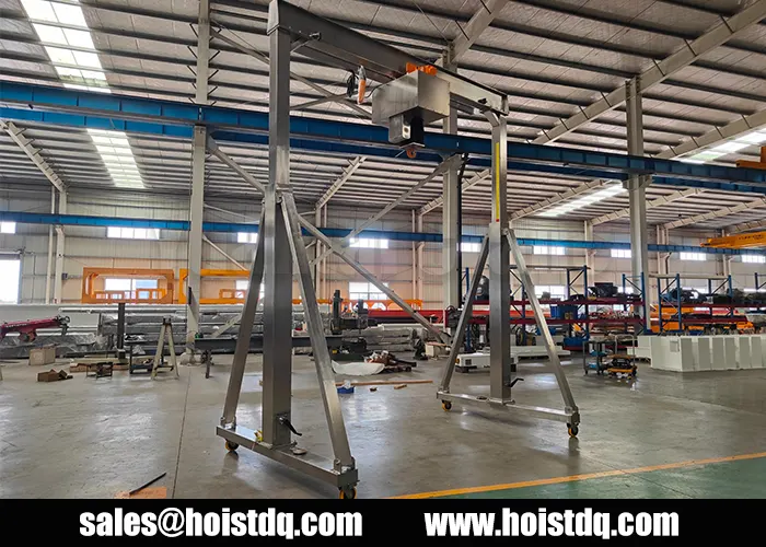 2 Ton Adjustable Aluminium Gantry Crane for Cleanroom in Netherlands 1 2 ton aluminum gantry crane in Netherlands