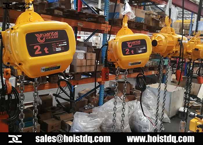 2 ton electric chain hoist for sale to Morocco