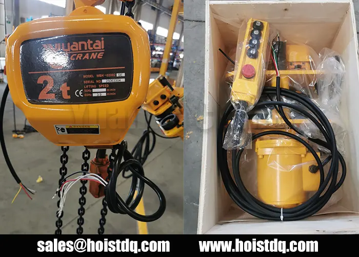 2t+2t Motorized Portable Gantry Cranes Delivered to Philippines 3 2 ton electric chain hoist Philippines