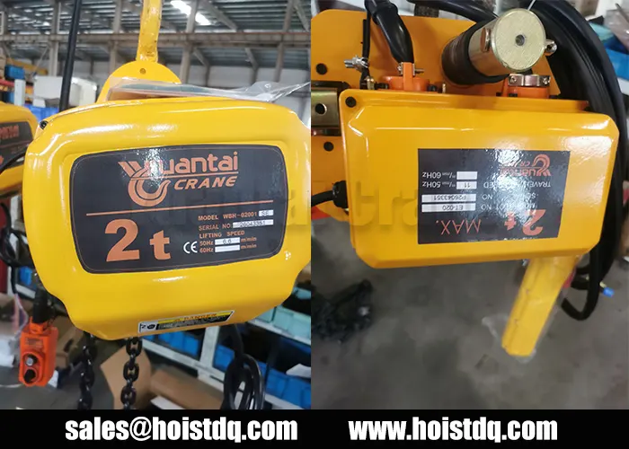 2 Ton Electric Chain Hoist with Motorized Trolley in Lithuania 2 2 ton electric trolley chain hoist Lithuania