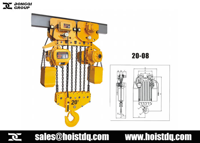 20 ton heavy duty electric chain hoist