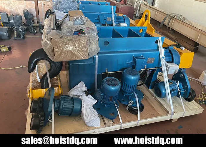 20 Ton Wire Rope Hoist for Precast Concrete Plant in Brazil 1 20 ton heavy duty wire rope hoist Brazil