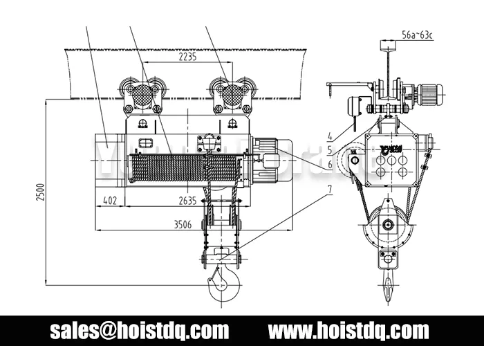 20 Ton Wire Rope Hoist for Precast Concrete Plant in Brazil 2 20 ton wire rope hoist design drawing