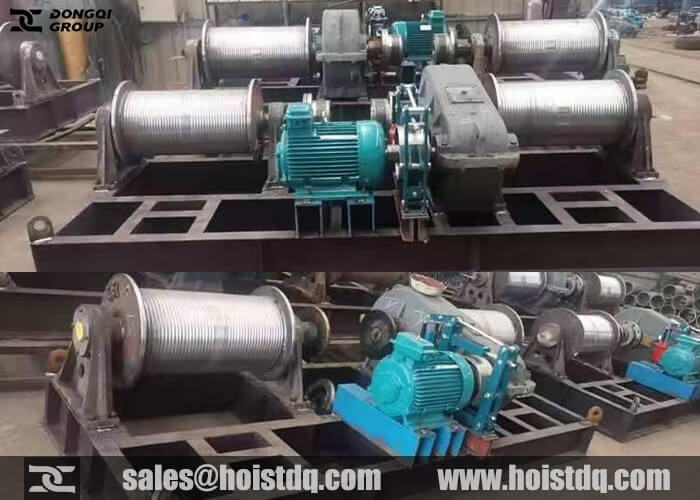 Gate Hoist: 4 Sets of DQCRANE Gate Hoists Exported to Philippines 2 10t+10t gate winch hoist production
