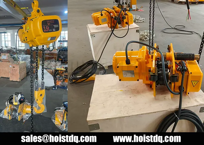 3.5 Ton Electric Chain Hoists for Electronics Assembly in Estonia 2 3.5 ton electric trolley chain hoist for Estonia