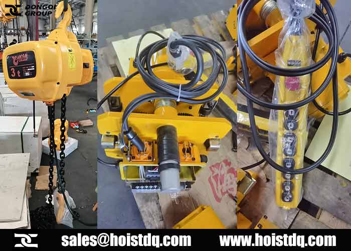 3 Ton Electric Chain Hoist with Trolley for Sale to Maldives
