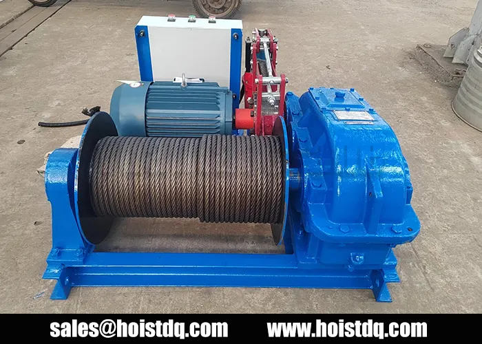 3 ton electric winch for Tanzania mining