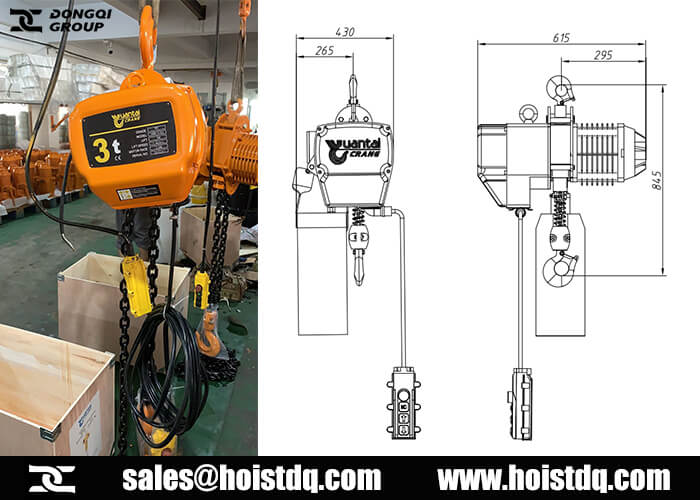 Hook mounted chain hoist: 3 Ton Electric Chain Hoist Used for Paper Industry