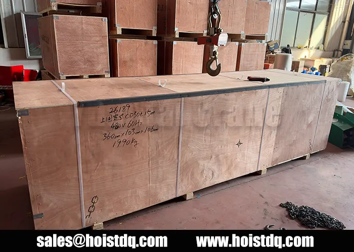 30 ton fixed wire rope hoist delivered to Mexico
