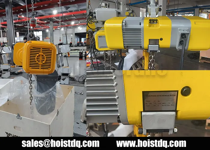 Single Phase 4 Ton Electric Chain Hoist for Jamaica Sugar Mill 4 4 ton double speed electric chain hoist Jamaica