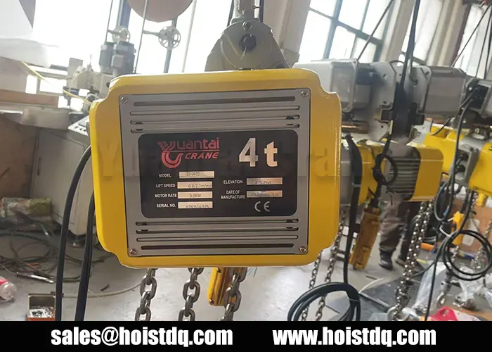 Single Phase 4 Ton Electric Chain Hoist for Jamaica Sugar Mill 1 4 ton electric chain hoist for sale Jamaica