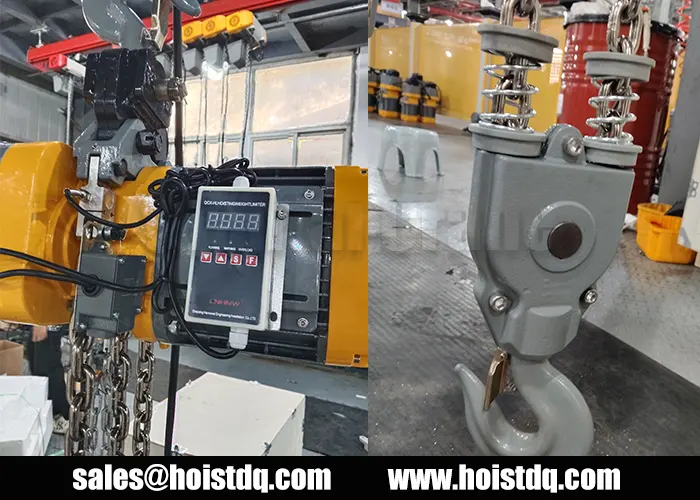 Single Phase 4 Ton Electric Chain Hoist for Jamaica Sugar Mill 3 4 ton electric chain hoist safety devices