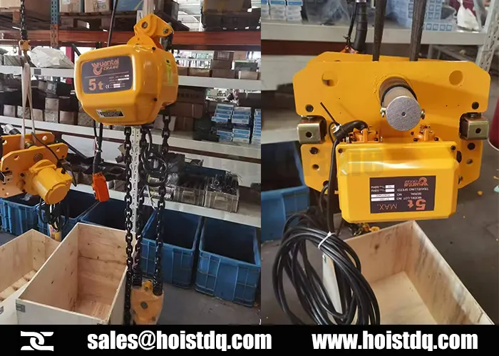 5 Ton Electric Chain Hoist for Precast Concrete Plant in Peru