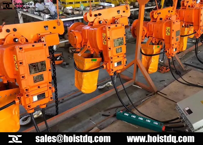 5 ton explosion proof chain hoist for sale to saudi arabia