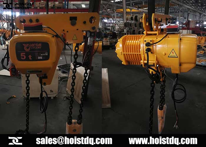 Low headroom 5 ton electric chain hoist