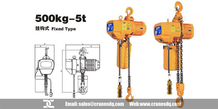 500kg- 5 ton Hook mounted hoist