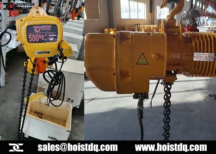 500kg double speed electric chain hoist