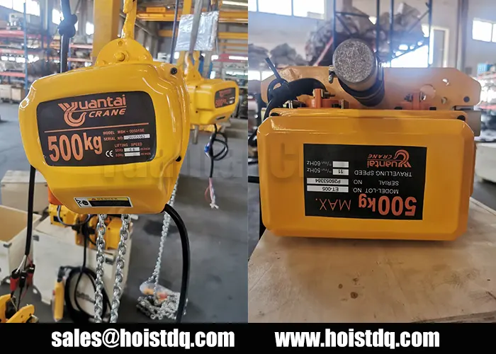 0.5t–5t Electric Chain Hoists for a Semi-Open Port Workshop in Morocco 2 500kg electric chain hoist Morocco