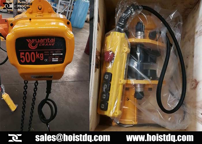 500kg electric chain hoist for sale to malaysia