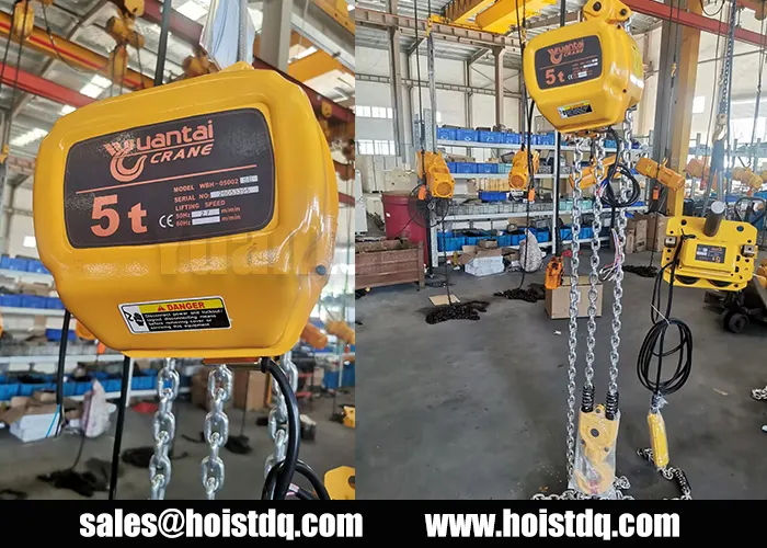 0.5t–5t Electric Chain Hoists for a Semi-Open Port Workshop in Morocco 5 5 ton electric chain hoist Morocco