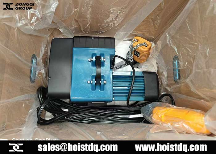 European Style 500KG 1 Ton Electric Chain Hoist for Sale Morocco