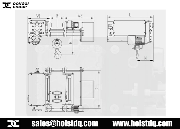 NRL low headroom monorail hoist design