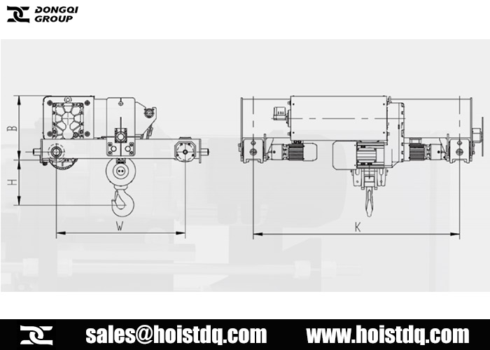 NRT type double girder electric hoist design