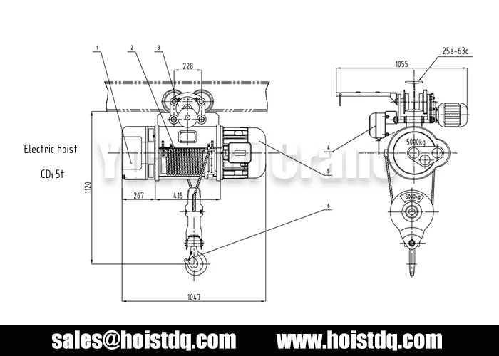 3T 5T 10T CD Wire Rope Hoists Supplied to Azerbaijan Distributor 4 CD hoist 5 ton wire rope hoist design drawing
