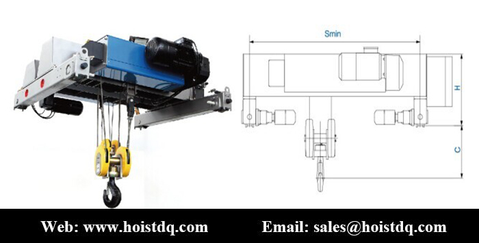 Double girder hoist and hoist drawing for your reference 