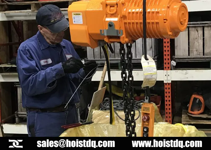 10 Ton Electric Chain Hoist to Maldives Resort Construction 4 electric chain hoist installation and maintenance