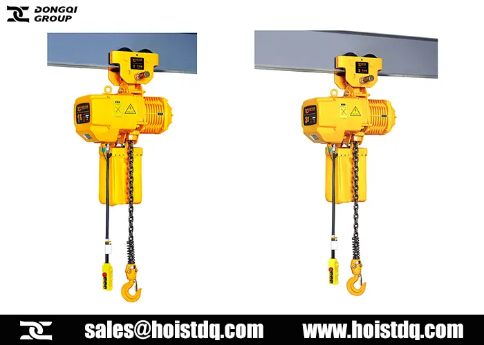 electric chain hoist with manual trolley