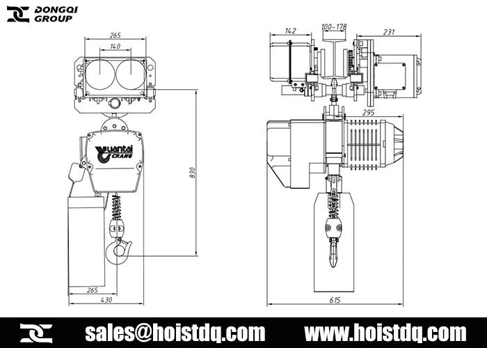 electric chain hoist for sale Australia design drawing