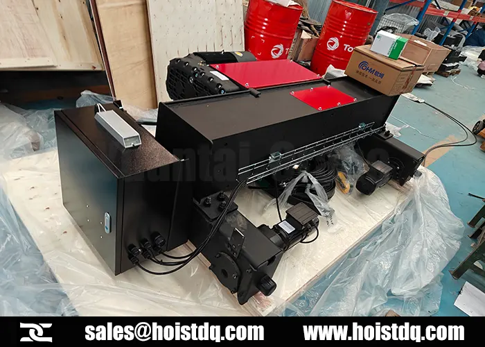 euro design 5 ton double girder trolley hoist for pakistan