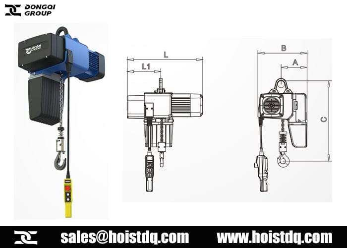 European electric chain hoist with hook