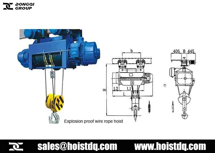 explosion proof wire rope hoist