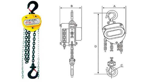 VN manual chain hoist and chain hoist drawings
