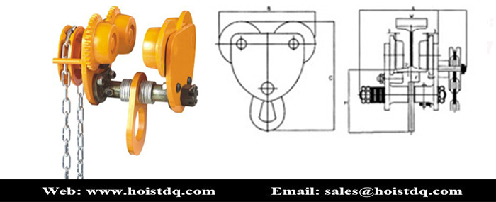 geared beam trolley