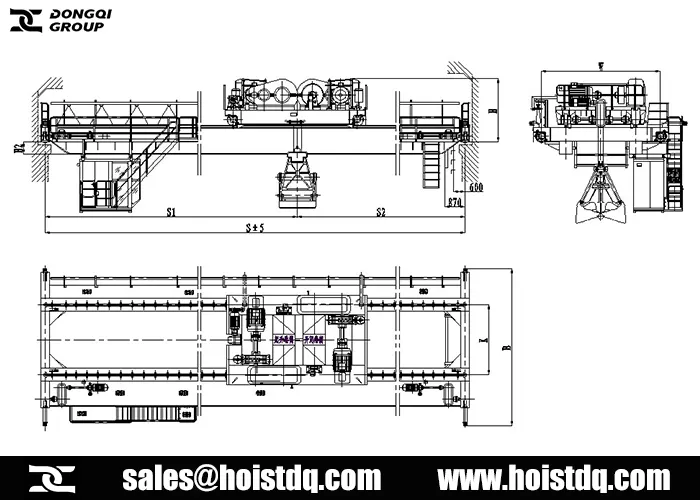 grab crane design drawing