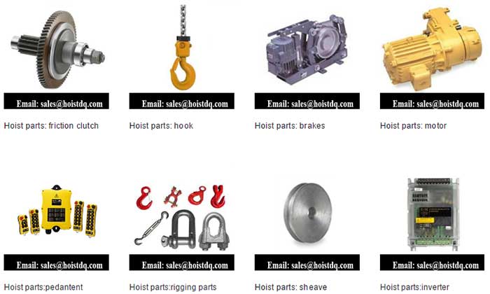 Hoist parts, hoist spare parts, replace hoist parts