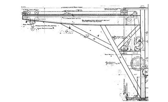 Jib crane drawing