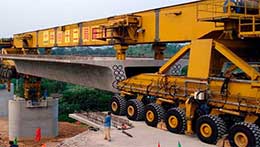 Overhead travelling crane for construction and civil engineering