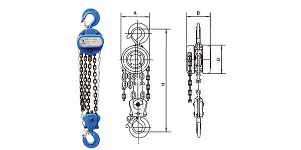 HS-T series manual chain hoist and chain hoist drawings