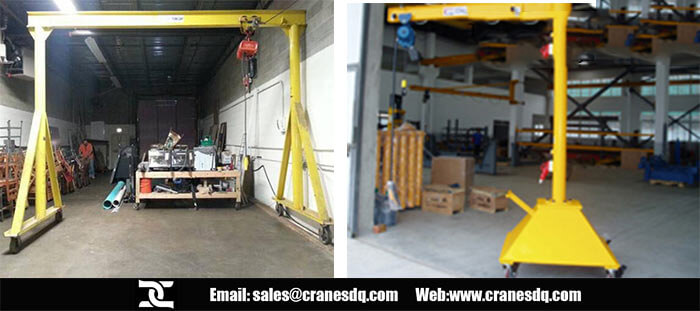 Portable hoist: 0.5 -10 ton gantry portable hoist, 0.25 -5 ton jib portable hoist