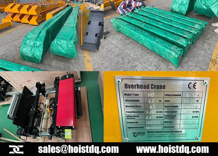 single girder overhead crane exported to australia
