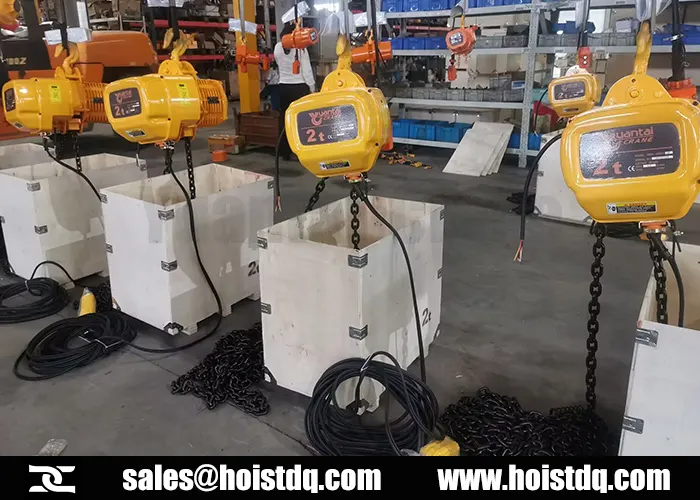 20 Units Single-Phase Electric Chain Hoists to Sri Lanka