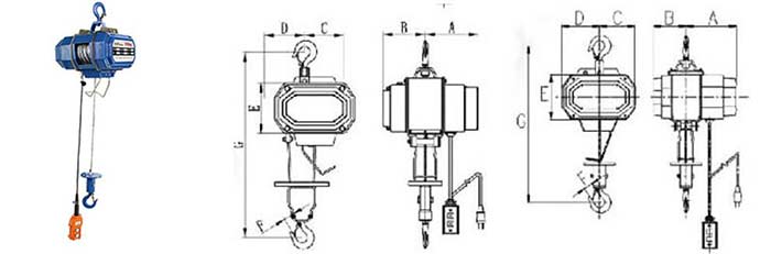 Singel phase electric hoist